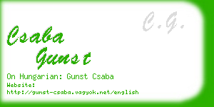 csaba gunst business card